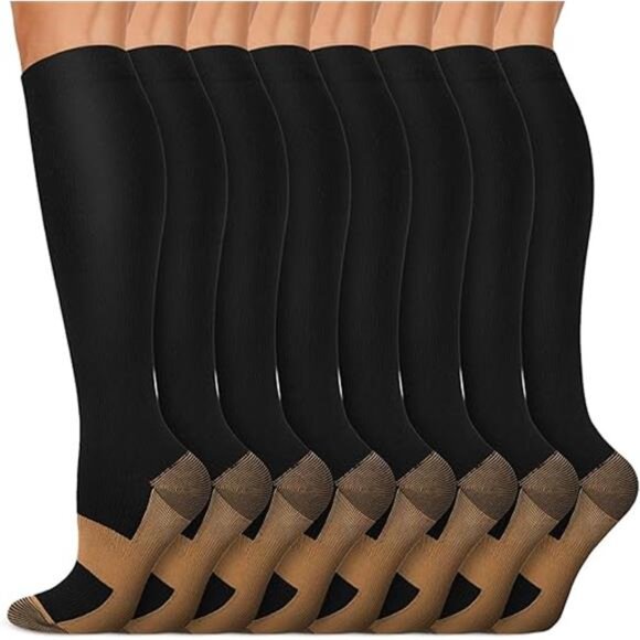 Copper Compression Socks (15-20 mmHg) for Men & Women - Running, Hiking, Cycling - Picture 7 of 7